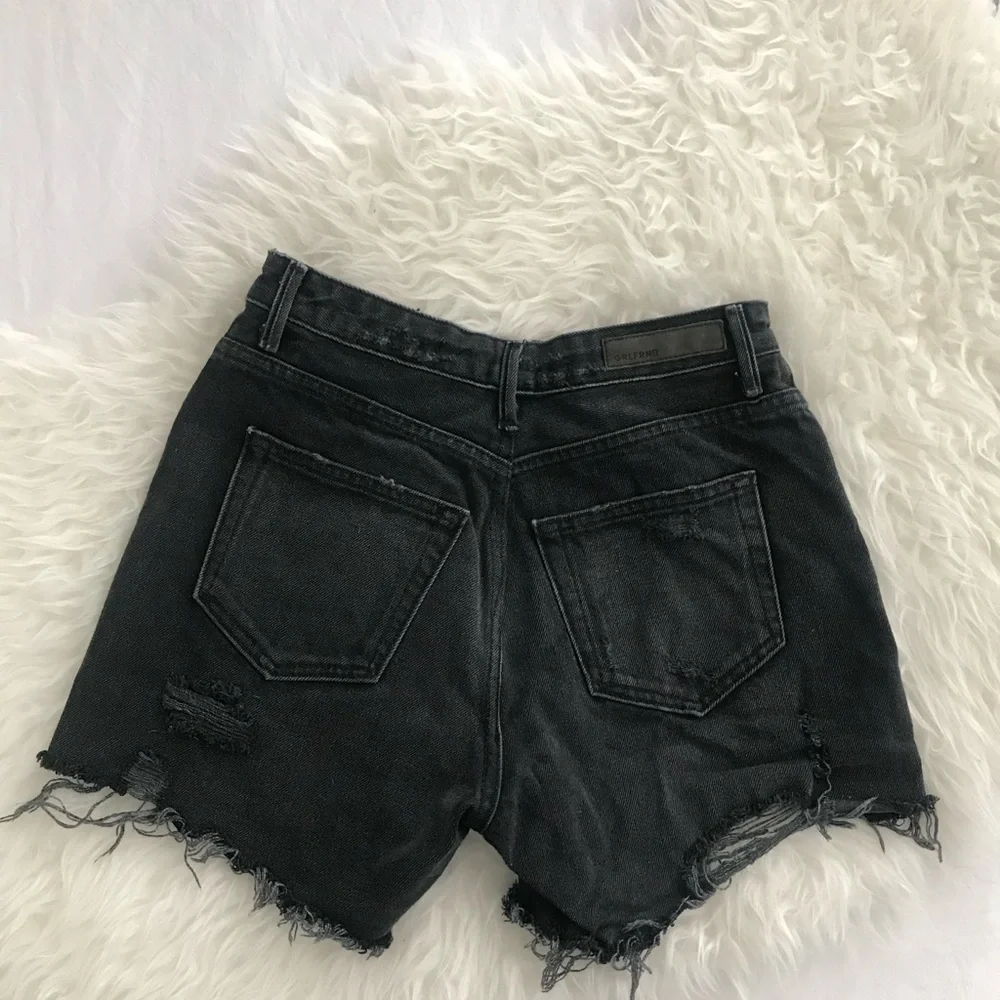 Grlfnd Black Jourdan Distressed Shorts Size 26 Casual - Picture 6 of 7